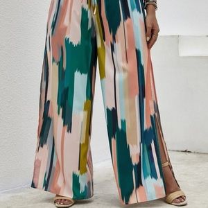 SHEIN Wide Leg Split Pants